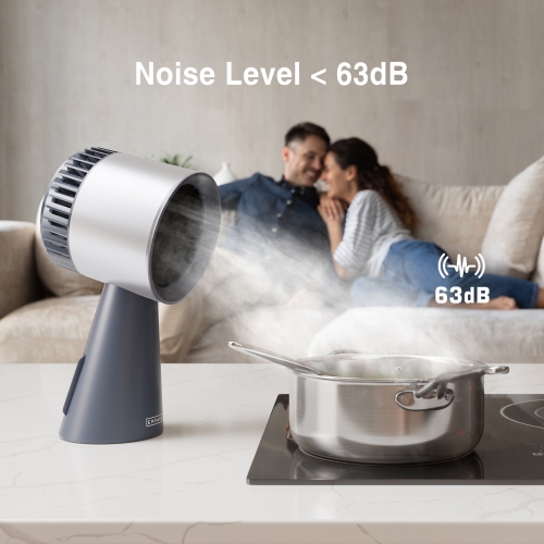 Hotte de cuisine portative sans conduit de comptoir de 6,65 po – Cuisinière de cuisine avec ventilateur à 3 vitesses – Purificateur d'air