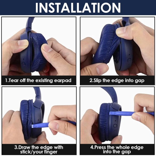 Earpads Replacement Ear Cushions Pad Covers Top Headband For JBL Tune600BTNC T660NC T510BT T500BT T450BT Headphone Headset 70mm（Blue)