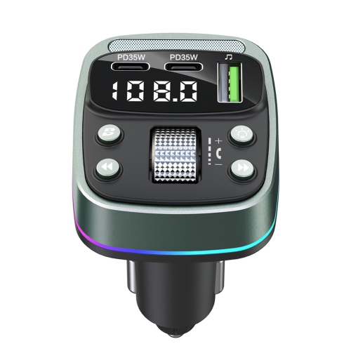 Car MP3 Bluetooth, one-touch dial button, heavy bass sound effect, colorful running horse atmosphere light, dual PD 35W fast charging, lossless music