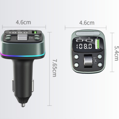 Car MP3 Bluetooth, one-touch dial button, heavy bass sound effect, colorful running horse atmosphere light, dual PD 35W fast charging, lossless music