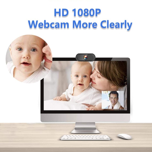 Webcam, 1080P HD camera, USB computer camera, built-in HD microphone, for live video call conference work