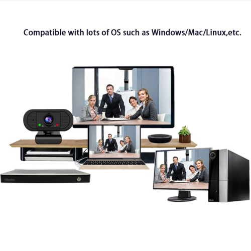 Webcam, 1080P HD camera, USB computer camera, built-in HD microphone, for live video call conference work