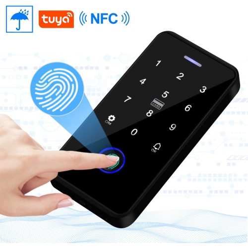 Waterproof fingerprint door, integrated lock system, outdoor card swipe magnetic lock electromagnetic lock, smart password lock system - password +