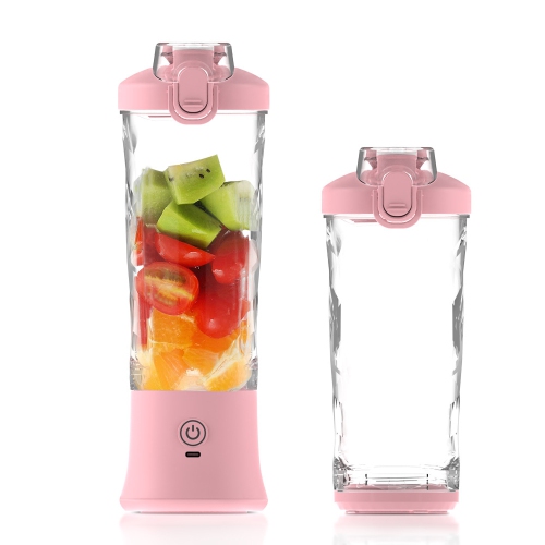 New juicer, 600ml large capacity juicer, rechargeable multi-function ice fruit processor, mini blender - pink