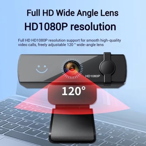 HD Windows hello facial recognition auto focus web camera, 1080P driver-free, USB camera with microphone