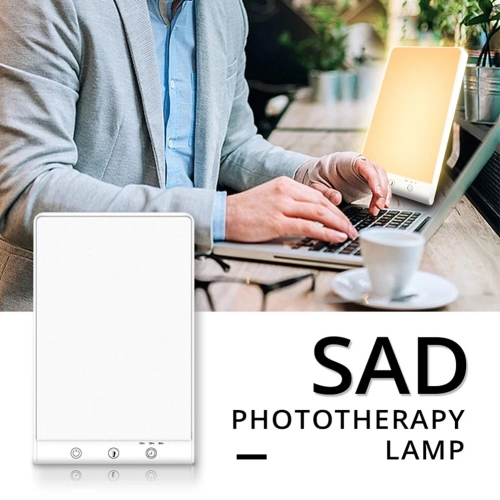 SAD Lamp, 12000 Lux Light Therapy Lamp, with 2 Color Modes, 3 Brightness Levels, 3 Timer Settings, Touch Control UV-Free Sunlight Lamp