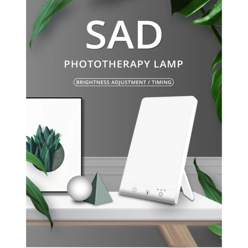 SAD Lamp, 12000 Lux Light Therapy Lamp, with 2 Color Modes, 3 Brightness Levels, 3 Timer Settings, Touch Control UV-Free Sunlight Lamp