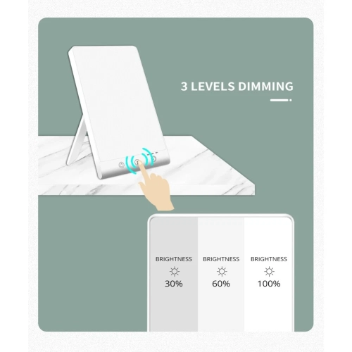 SAD Lamp, 12000 Lux Light Therapy Lamp, with 2 Color Modes, 3 Brightness Levels, 3 Timer Settings, Touch Control UV-Free Sunlight Lamp