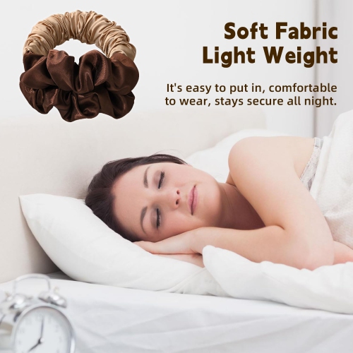 2PCS Heatless Hair Curler Overnight to Sleep In,Heatless Curling Scrunchie for Women,Soft Silk Lazy Rollers Headband for Long Hair