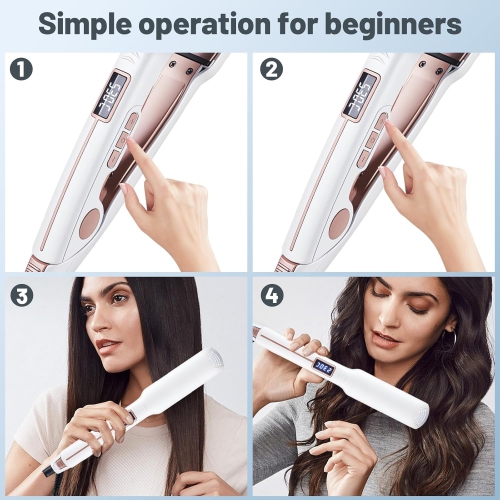 Hair Straightener, Digital LCD Display, 10s Quick Heating, Titanium Plates, Ion Hair Straightener, Hair Styling Hair Straightener
