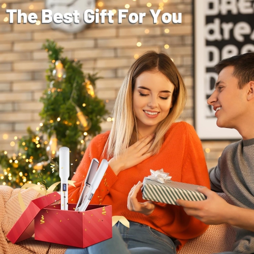 Hair Straightener, Digital LCD Display, 10s Quick Heating, Titanium Plates, Ion Hair Straightener, Hair Styling Hair Straightener