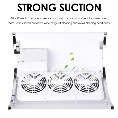 Nail Dust Collector Powerful Nail Vacuum Dust Collector,Nail Dust Vacuum Cleaner Dust Extractor for Poly Nail,Dust Suction Machine Manicure Dust