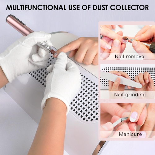 Nail Dust Collector Powerful Nail Vacuum Dust Collector,Nail Dust Vacuum Cleaner Dust Extractor for Poly Nail,Dust Suction Machine Manicure Dust