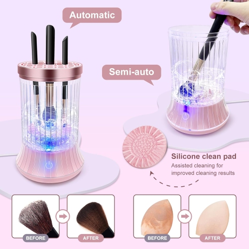 Electric Makeup Brush Cleaner Machine,High Speed Fast Cleaning Plug-in Power Cleaner for Makeup Brushes & Sponges,Cosmetic Brush Cleaner for Home Use