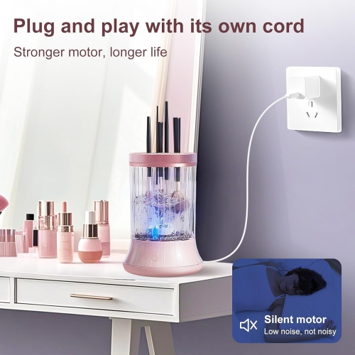 Electric Makeup Brush Cleaner Machine,High Speed Fast Cleaning Plug-in Power Cleaner for Makeup Brushes & Sponges,Cosmetic Brush Cleaner for Home Use