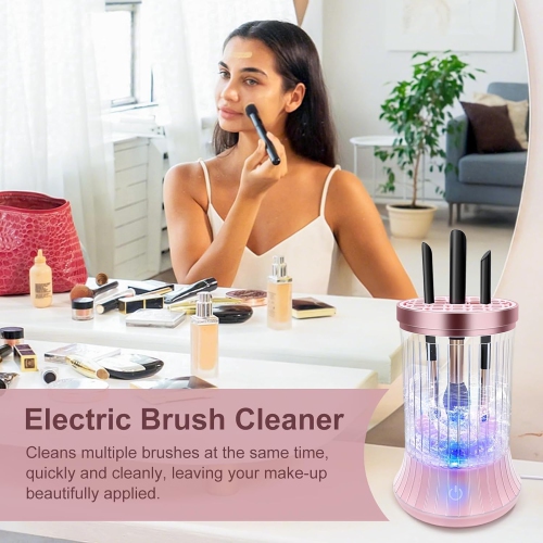 Electric Makeup Brush Cleaner Machine,High Speed Fast Cleaning Plug-in Power Cleaner for Makeup Brushes & Sponges,Cosmetic Brush Cleaner for Home Use