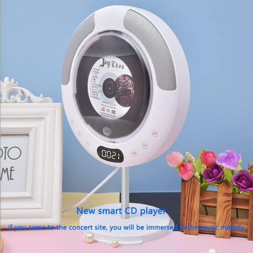 Portable CD Player, Rechargeable CD Player with Built-in Speaker, Bluetooth and FM Radio, Wall Mount CD Player with Remote Control