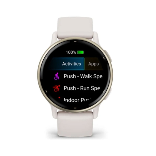 Garmin vívoactive 5 GPS Smartwatch 42 mm Fiber-reinforced polymer - Gold Aluminum and Ivory by GARMIN - Refurbished condition - Image 4