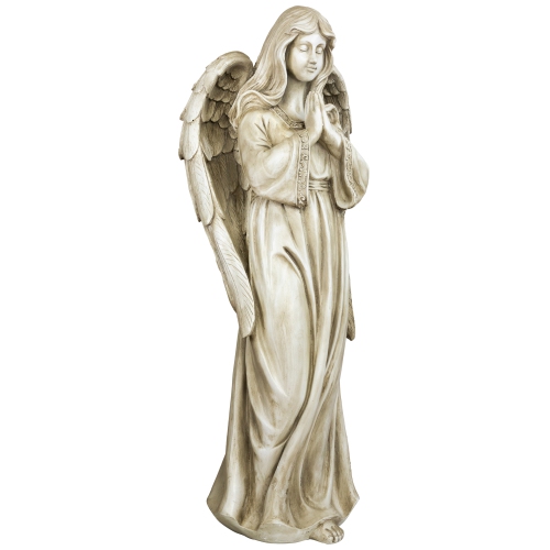 Standing Praying Angel Outdoor Garden Statue - 46"