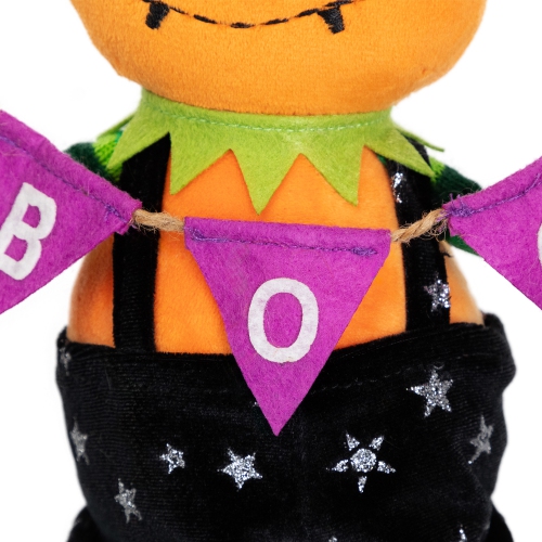 Jack O Lantern Halloween Decoration with Boo Banner- 14"