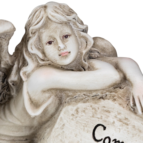 Come to Me Inspirational Angel Garden Stone Statue - 11.5"
