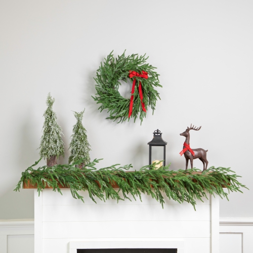 Iced Cedar Pine Artificial Mini Christmas Tree - 22" - Unlit