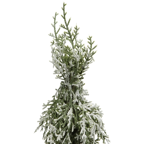 Iced Cedar Pine Artificial Mini Christmas Tree - 22" - Unlit