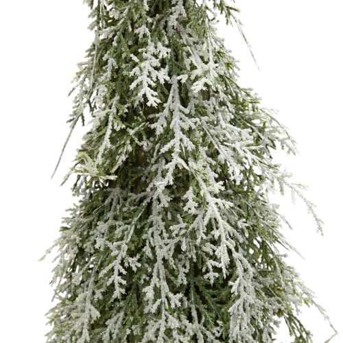 Iced Cedar Pine Artificial Mini Christmas Tree - 22" - Unlit