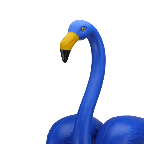 Set of 2 Blue Tropical Flamingo Outdoor Lawn Stakes 33"
