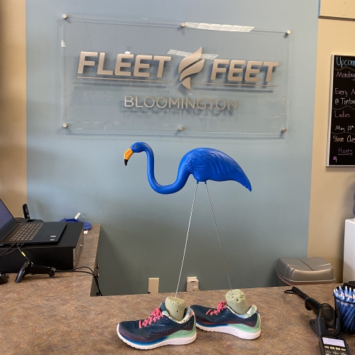 Set of 2 Blue Tropical Flamingo Outdoor Lawn Stakes 33"