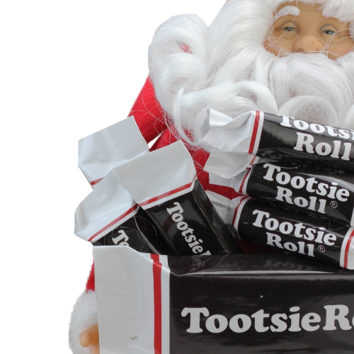 12" Red and White Santa Claus with Arms Full of Tootsie Rolls Christmas Tabletop Decoration
