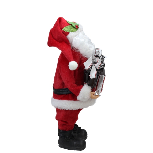 12" Red and White Santa Claus with Arms Full of Tootsie Rolls Christmas Tabletop Decoration