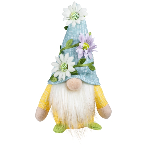 Mini Plush Gnomes with Floral Hat Spring Decorations - 7" - Set of 3