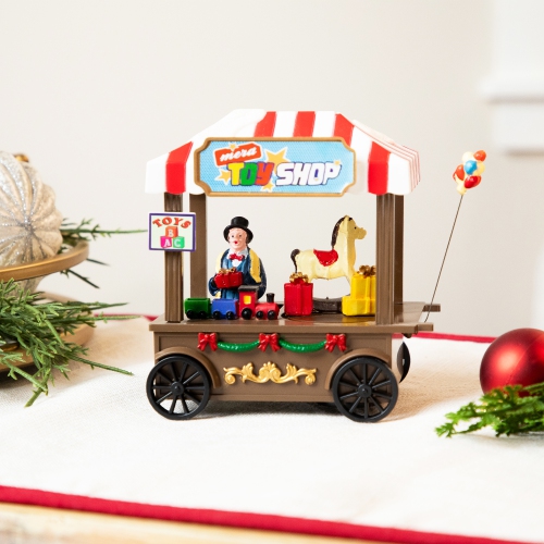LED Lighted and Animated Toy Shop Christmas Village Piece - 5"