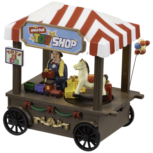 LED Lighted and Animated Toy Shop Christmas Village Piece - 5"