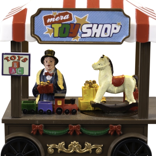 LED Lighted and Animated Toy Shop Christmas Village Piece - 5"