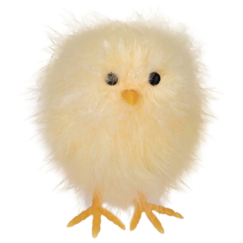 Fuzzy Easter Baby Chick Decorations - 3.25" - Set of 3