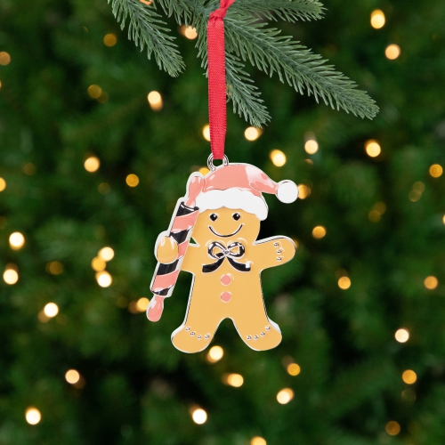 Gingerbread Man with Rolling Pin Christmas Ornament - 3"