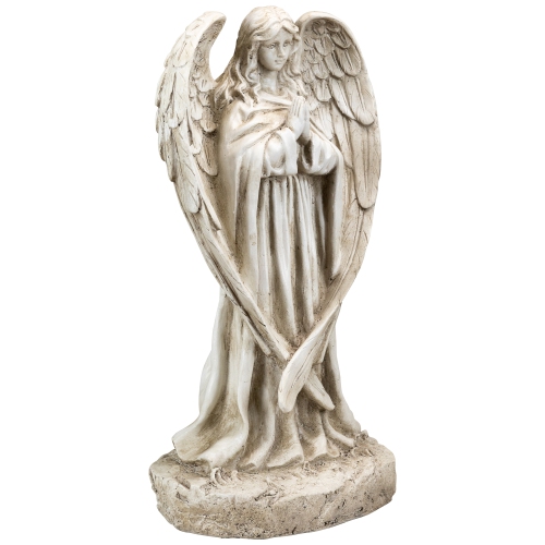 Praying Angel Outdoor Garden Statue - 17"
