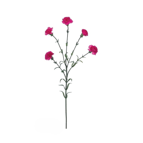 Mini Carnation Artificial Floral Spray - 27.5" - Fuchsia Pink