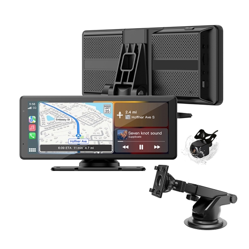 Multimédia 8.1&nbsp;po Écran tactile Portable sans fil CarPlay et Android Auto avec caméra de recul, haut-parleur et microphone intégrés pour l'auto