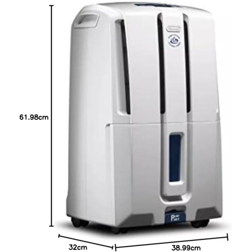 Remis à neuf, bon état - Déshumidificateur DDX235PEF de 35 chopines avec pompe de De'Longhi, blanc