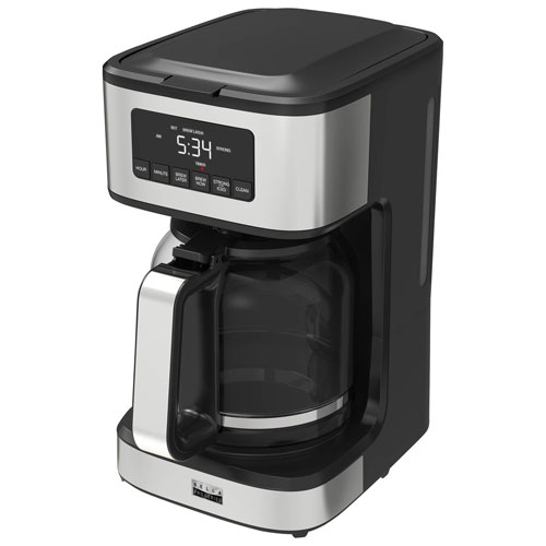 Open Box - Bella Pro Programmable Drip Coffee Maker -12-Cups - Stainless Steel