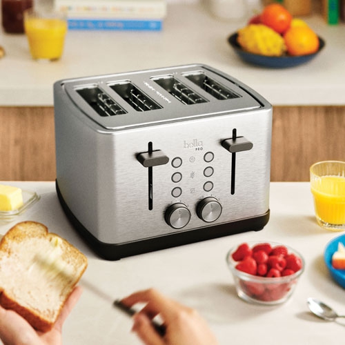 Refurbished - Bella Pro Toaster - 4-Slice - Stainless Steel