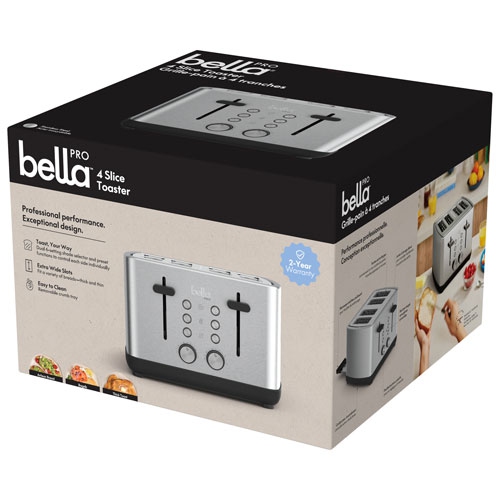Refurbished - Bella Pro Toaster - 4-Slice - Stainless Steel