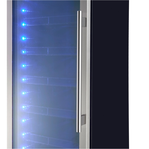 Forno Cesinali – Refroidisseur de boissons encastrable de 24&nbsp;po, 15,8&nbsp;pi³, acier inoxydable, deux zones de température, éclairage intérieur