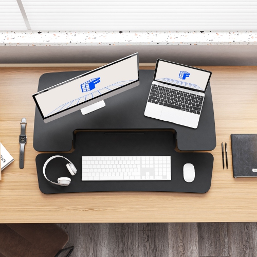 FlexiSpot 35in Standing Desk Converter, Black