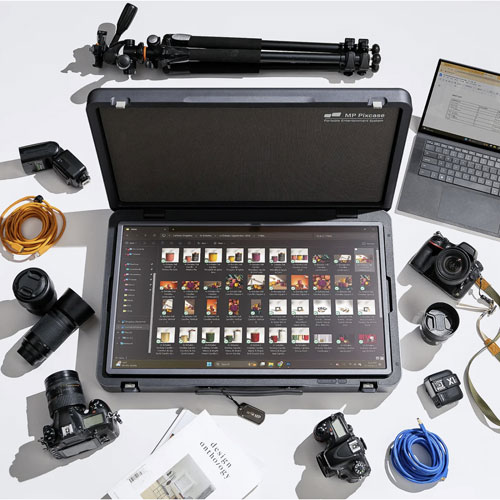 Moniteur à écran tactile ACL IPS HD intégrale 60 Hz 6 ms GÀG de 27 po Pixcase de Mobile Pixels - Noir