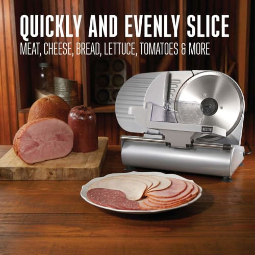 OPENBOX-Weston Heavy Duty Food 9" Slicer, Silver