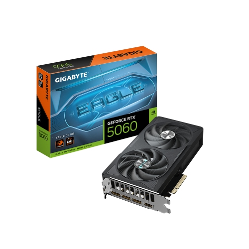 GIGABYTE - GeForce RTX 5060 EAGLE OC 8G - 8GB GDDR7, 2550MHz Boost, PCIe 5.0, WINDFORCE Cooling